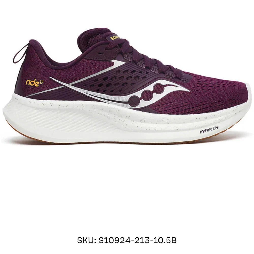 Saucony Ride 17 in Plum **worn twice**